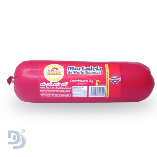 Mortadela Pollo 1kg ''Del Corral'' Digras, C.A.